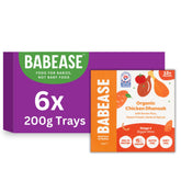 Babease Premium Organic Stage 4 Chicken Dhansak, Weaning 12 Months+ Natural Baby Food Pots, Dairy & Gluten Free, Pack of 6 x 200g